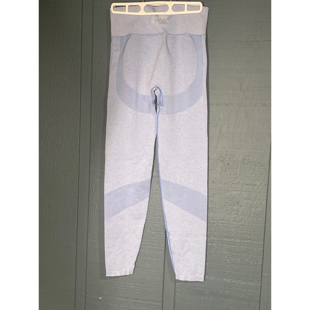 Pink by Victoria's Secret Seamless Leggings Blue Workout Activewear Women's S